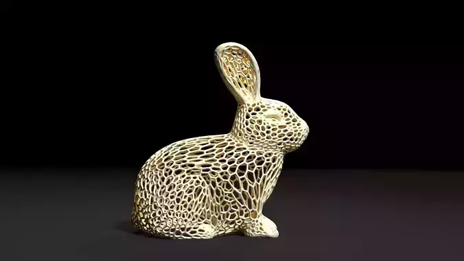 Rabbit Voronoi 3D print model