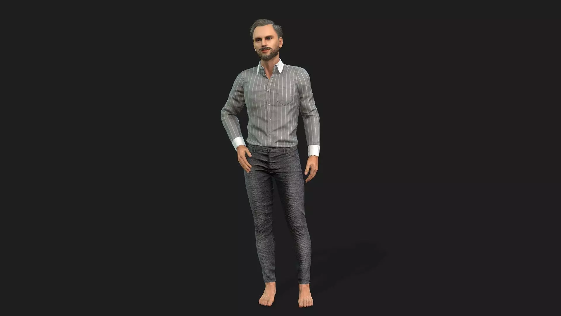 Game Ready 3D Male Character and Fully Rigged 3D model_0
