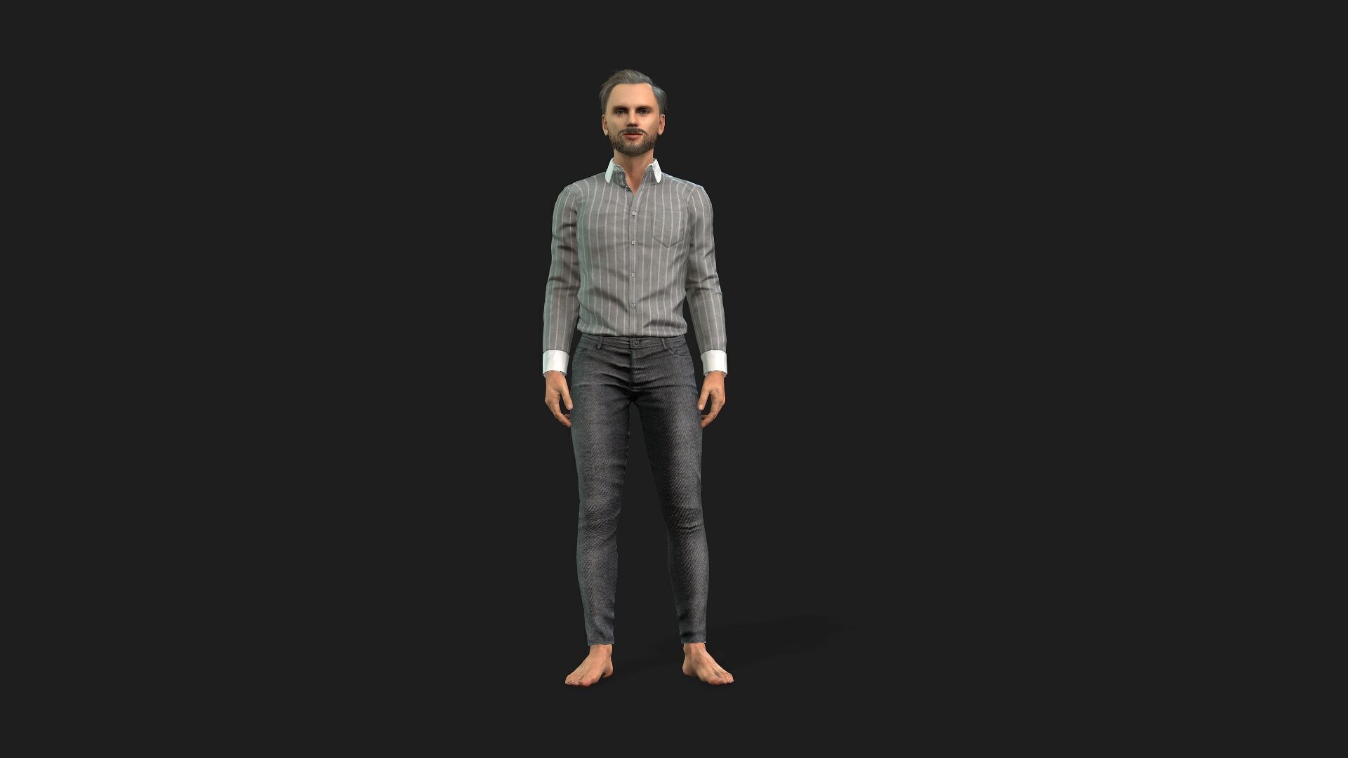 Game Ready 3D Male Character and Fully Rigged 3D model_1