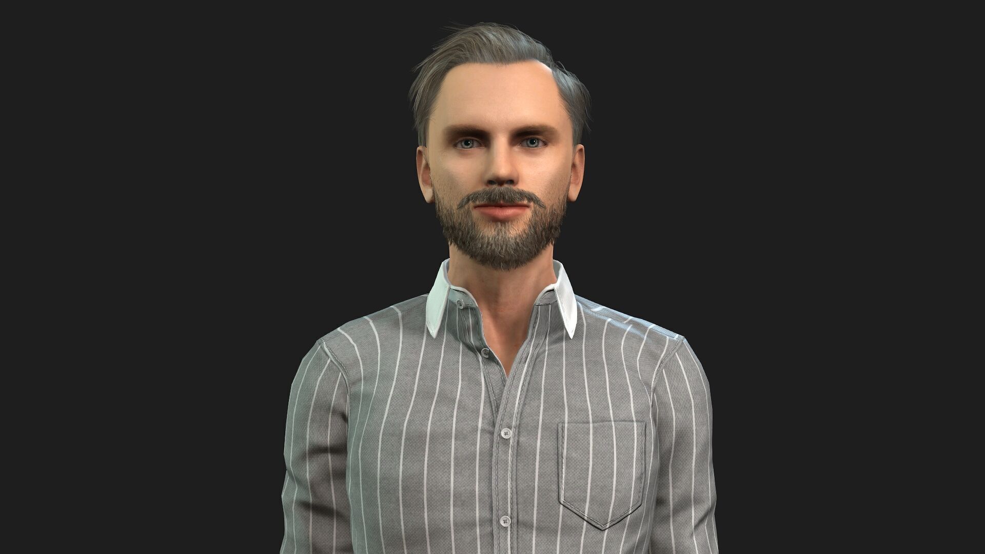 Game Ready 3D Male Character and Fully Rigged 3D model_6