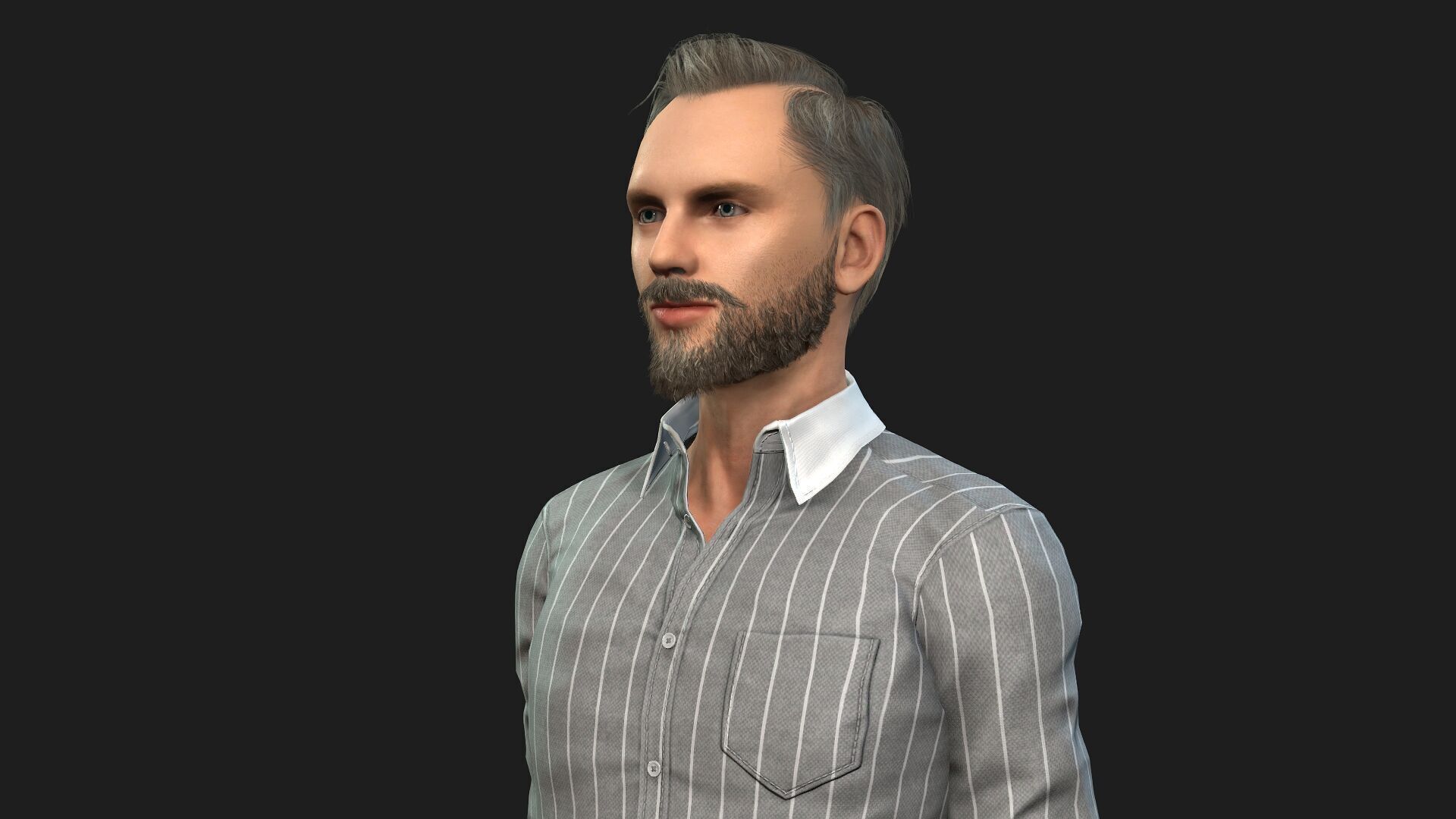 Game Ready 3D Male Character and Fully Rigged 3D model_7