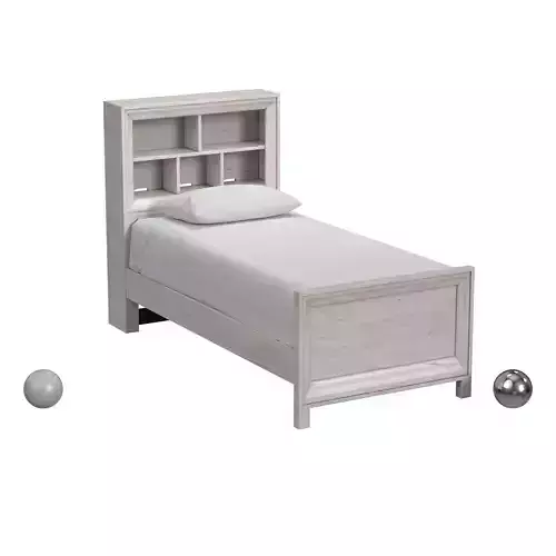 Riverwood Twin Bed with Bookcase Headboard