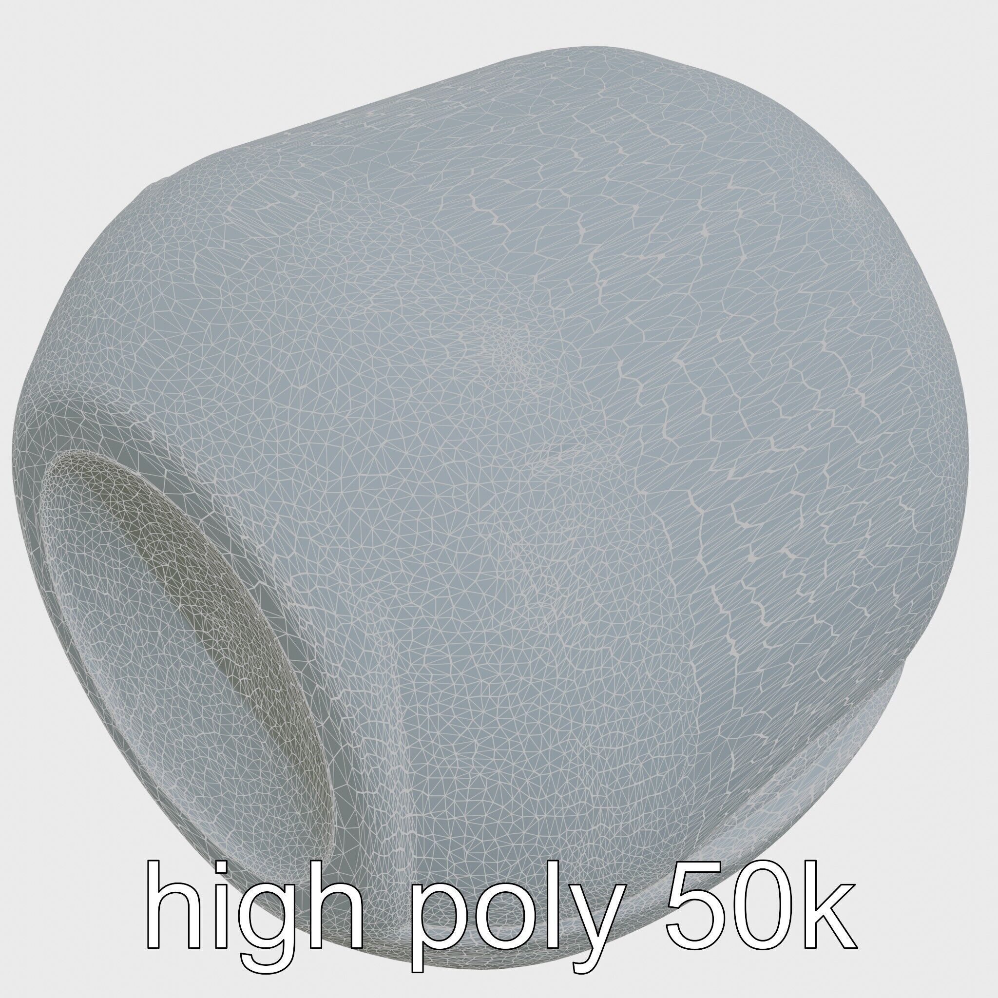 Echoid Glass Cylinder Voice Assistant with Floating Lights Low-poly 3D model_27