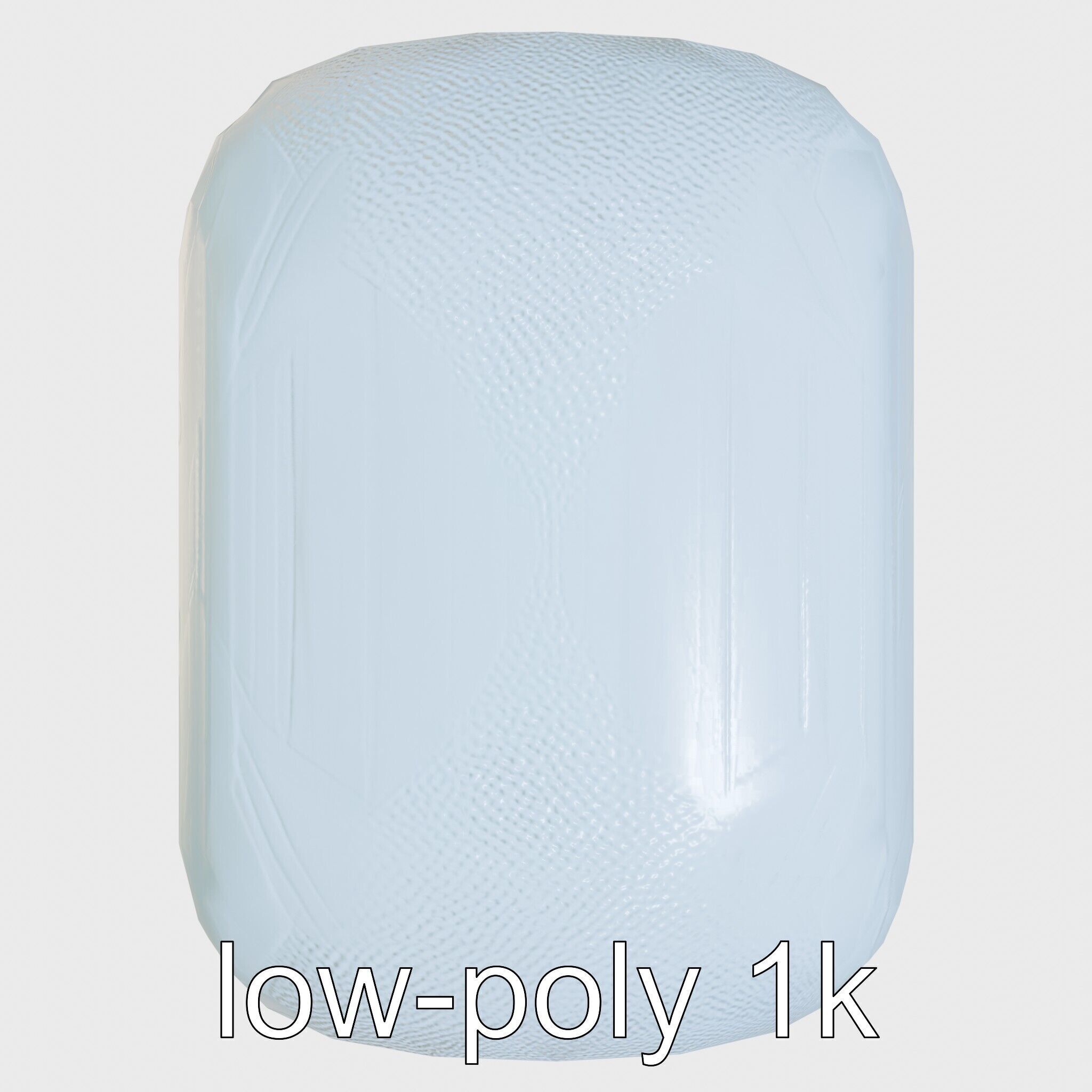 Echoid Glass Cylinder Voice Assistant with Floating Lights Low-poly 3D model_19