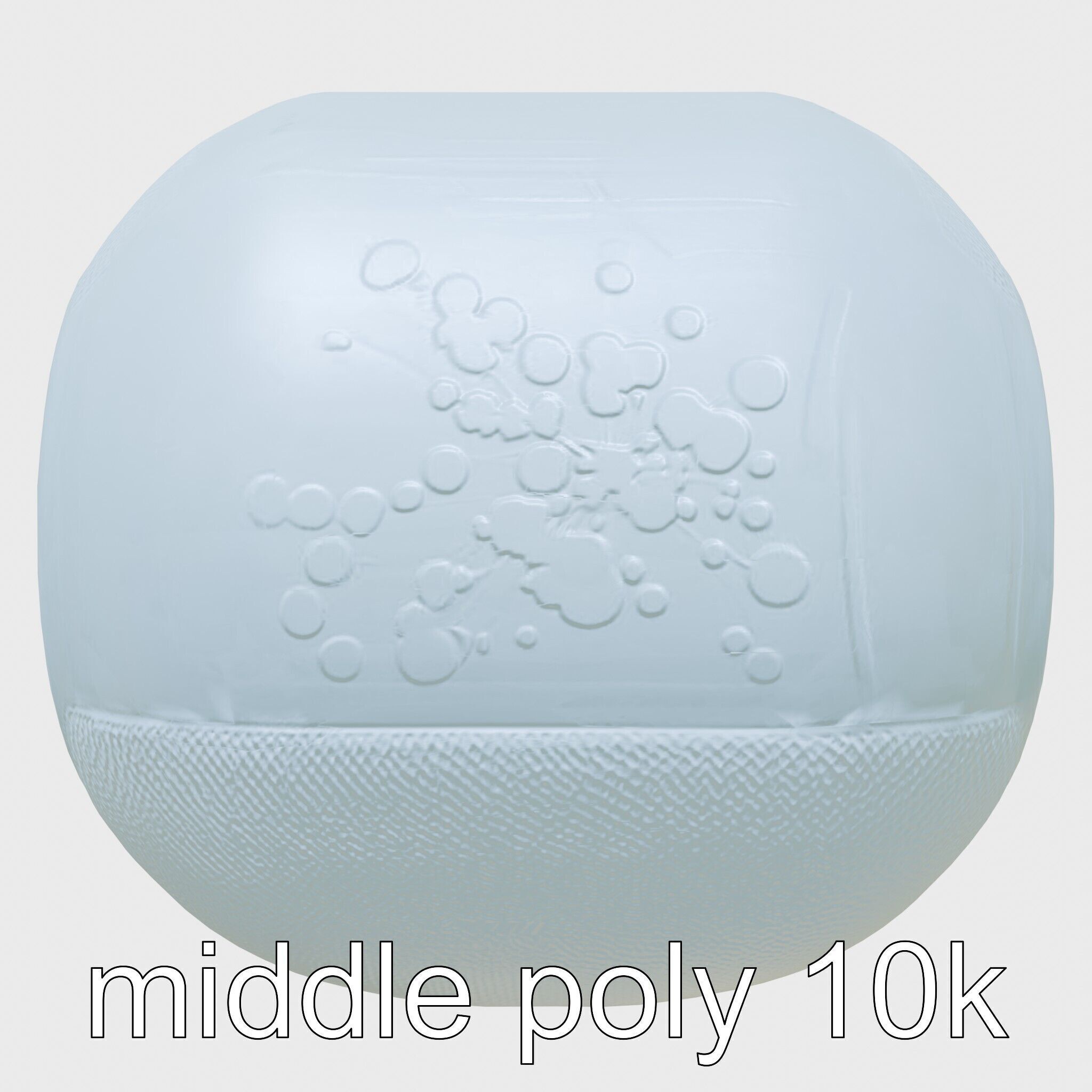 Echoid Glass Cylinder Voice Assistant with Floating Lights Low-poly 3D model_12