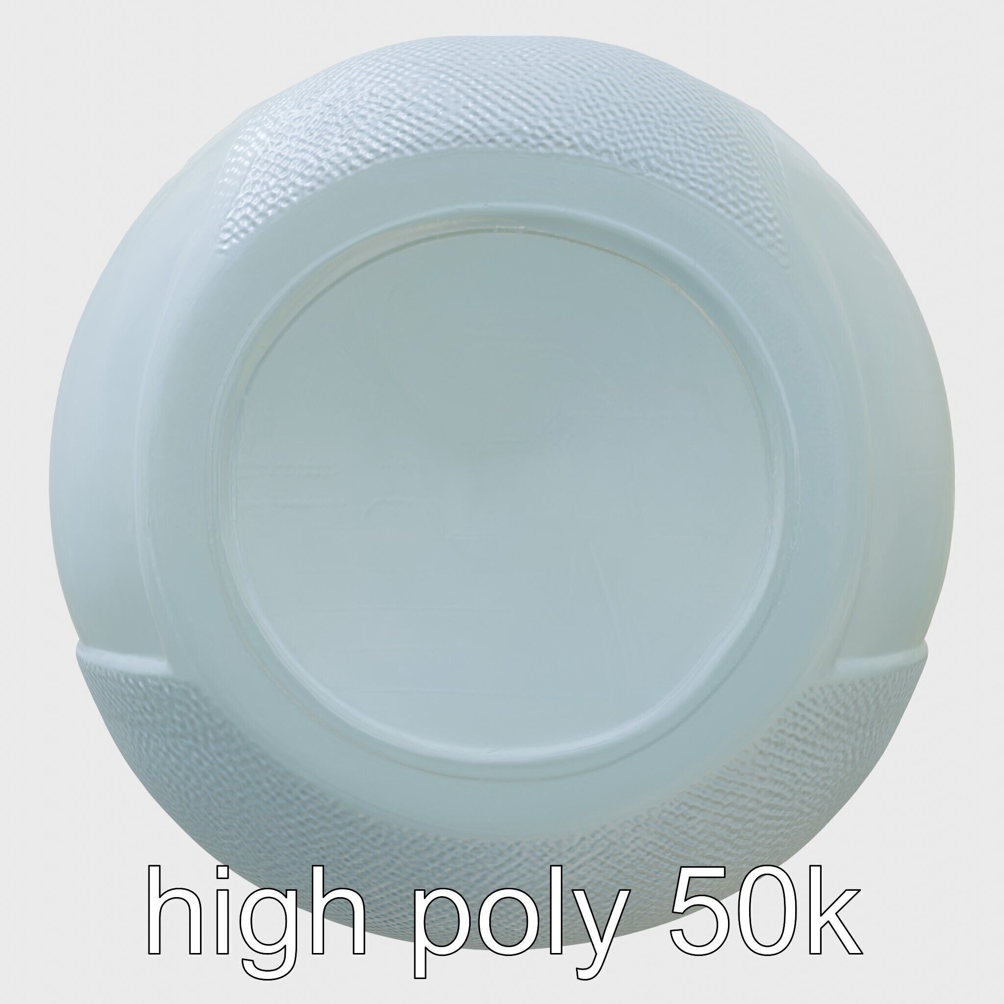 Echoid Glass Cylinder Voice Assistant with Floating Lights Low-poly 3D model_2