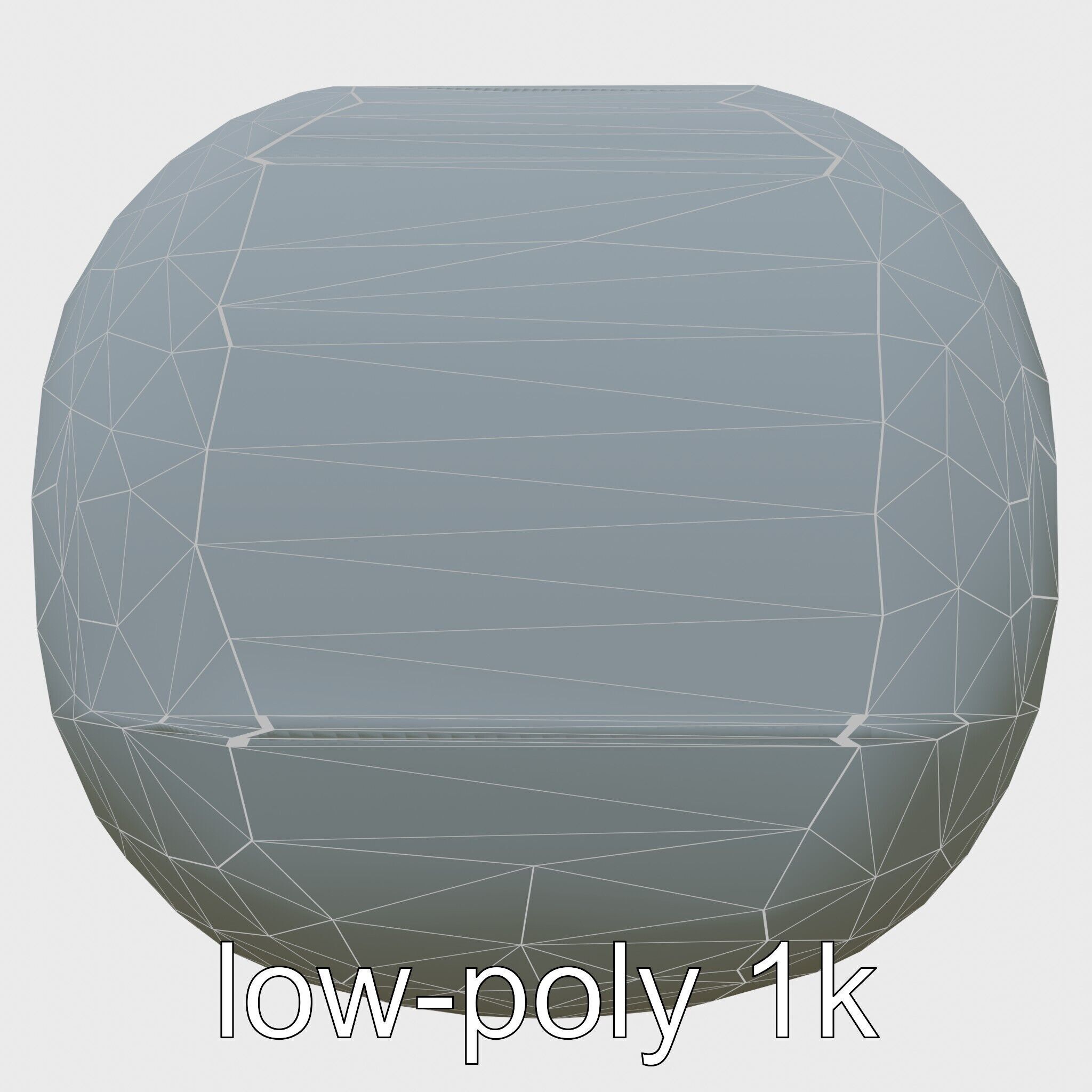 Echoid Glass Cylinder Voice Assistant with Floating Lights Low-poly 3D model_26