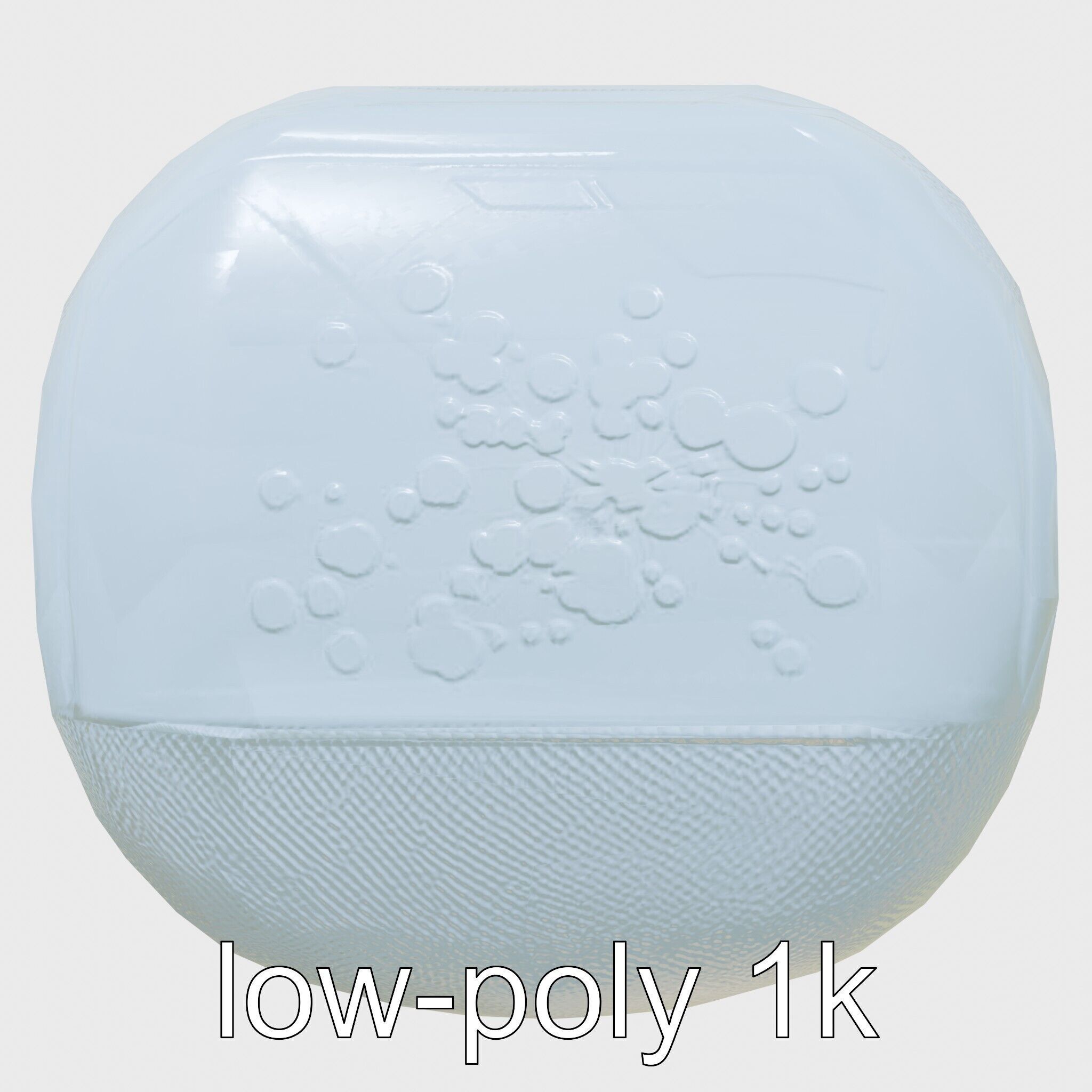 Echoid Glass Cylinder Voice Assistant with Floating Lights Low-poly 3D model_17