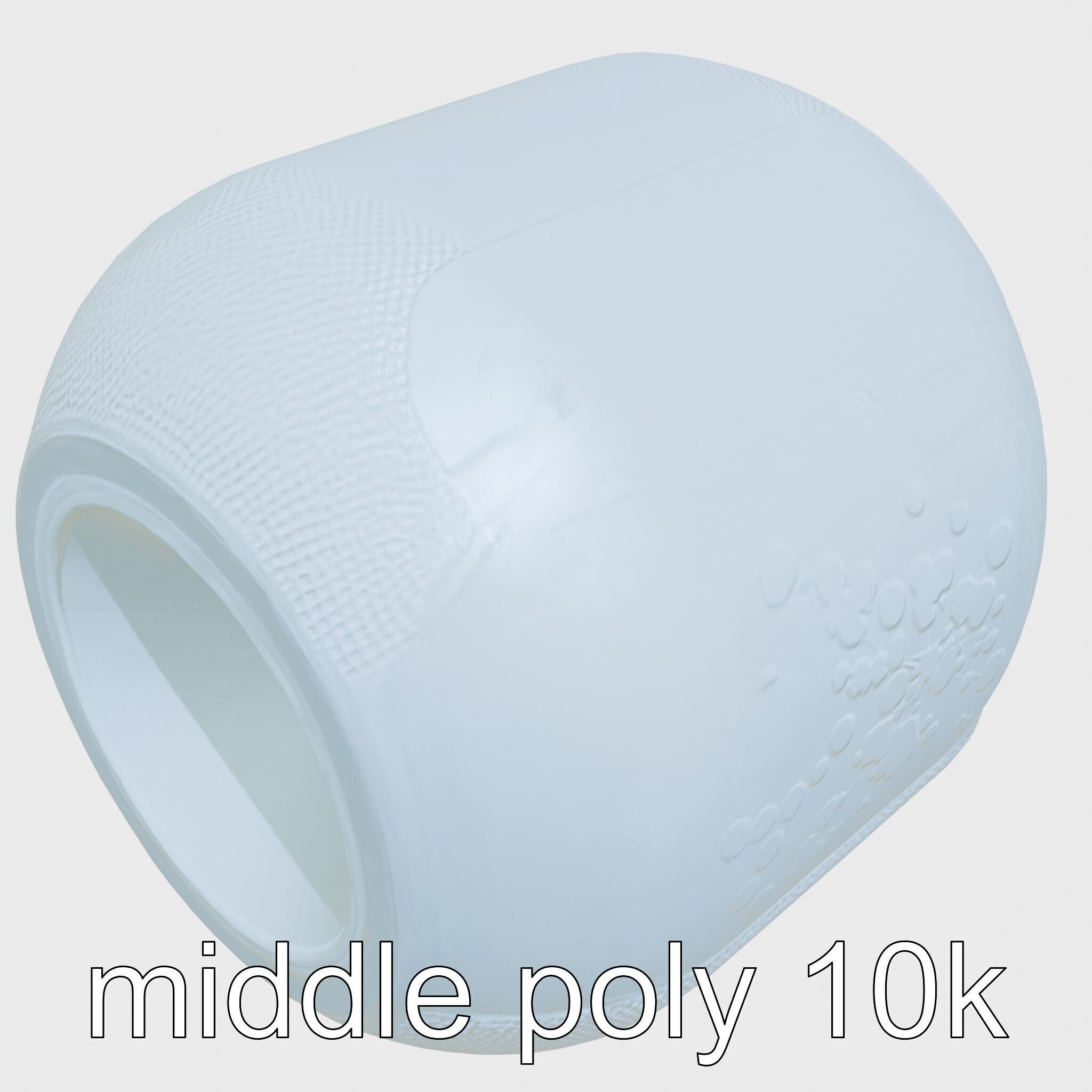 Echoid Glass Cylinder Voice Assistant with Floating Lights Low-poly 3D model_9