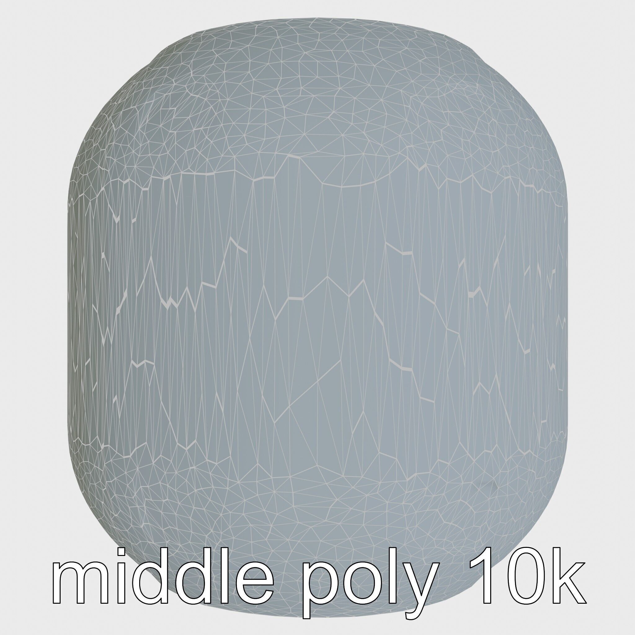 Echoid Glass Cylinder Voice Assistant with Floating Lights Low-poly 3D model_25