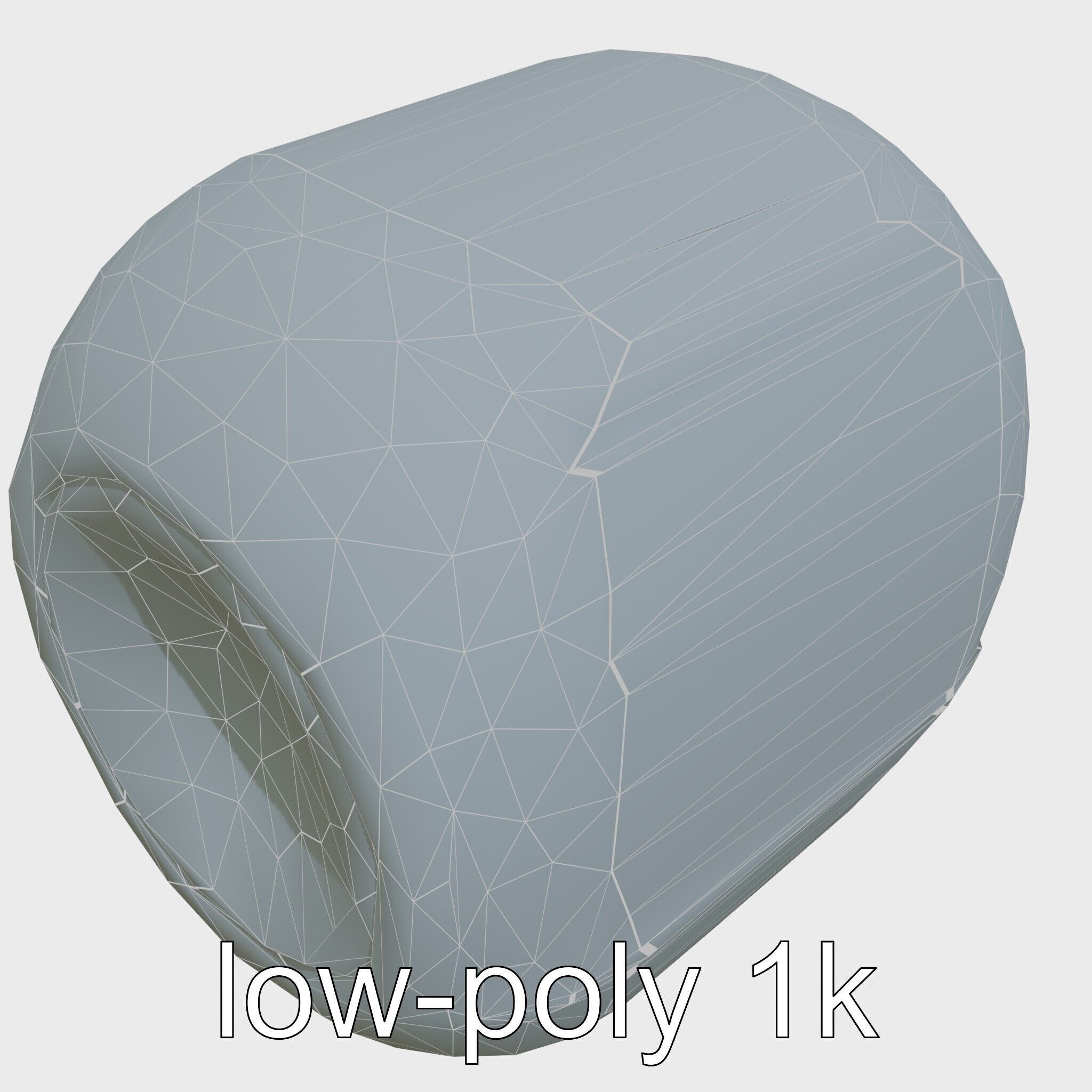 Echoid Glass Cylinder Voice Assistant with Floating Lights Low-poly 3D model_14