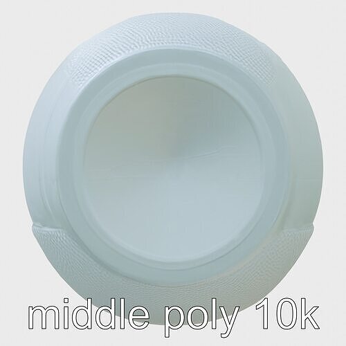 Echoid Glass Cylinder Voice Assistant with Floating Lights Low-poly 3D model