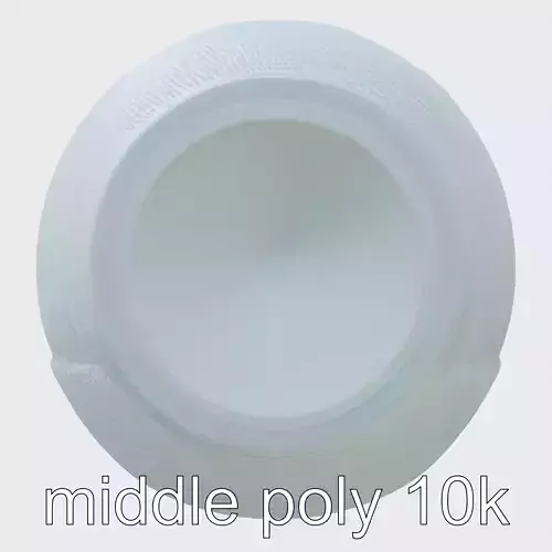 Echoid Glass Cylinder Voice Assistant with Floating Lights Low-poly 3D model