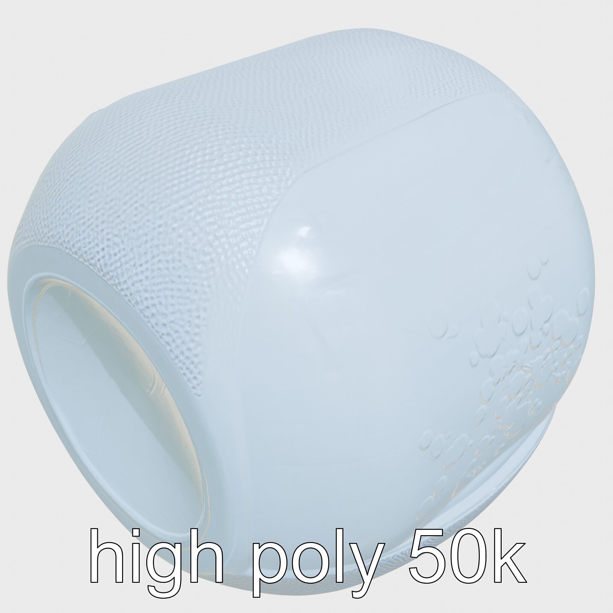 Echoid Glass Cylinder Voice Assistant with Floating Lights Low-poly 3D model_8