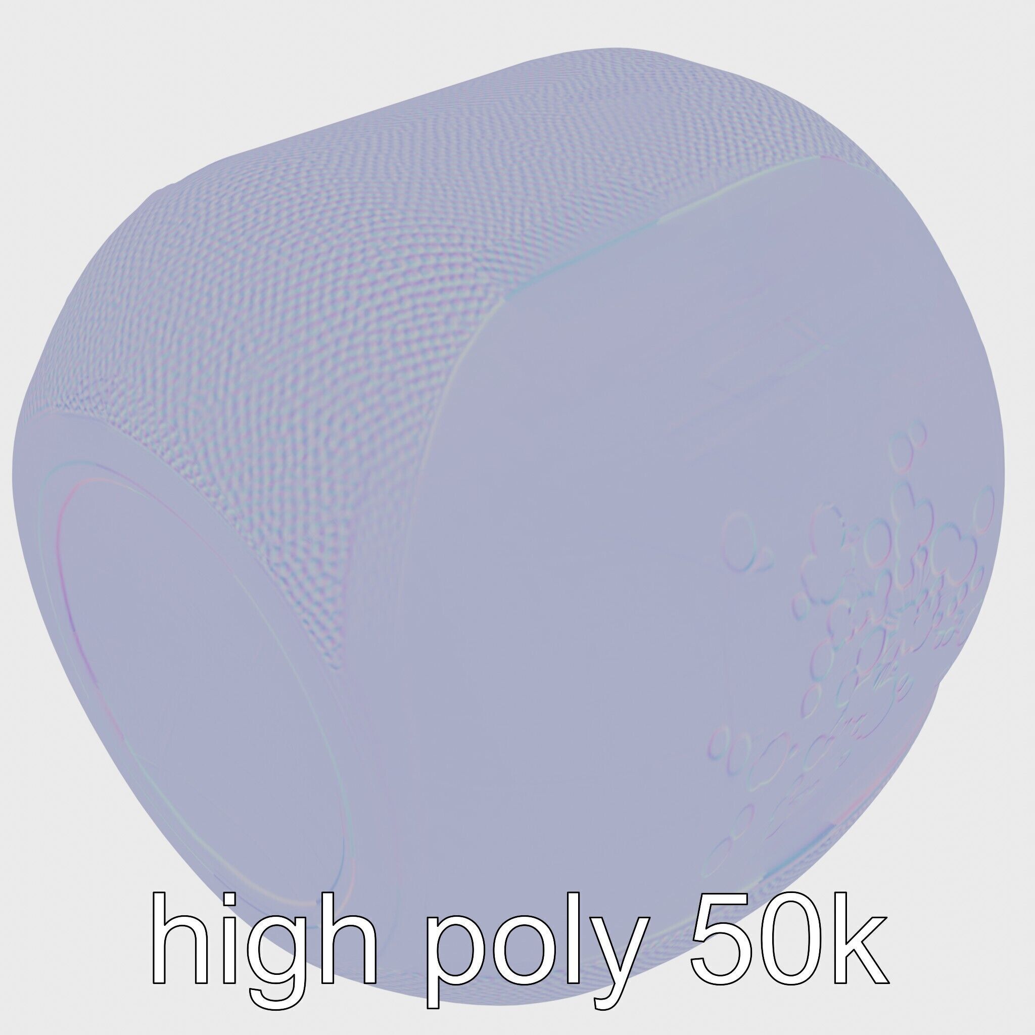 Echoid Glass Cylinder Voice Assistant with Floating Lights Low-poly 3D model_13