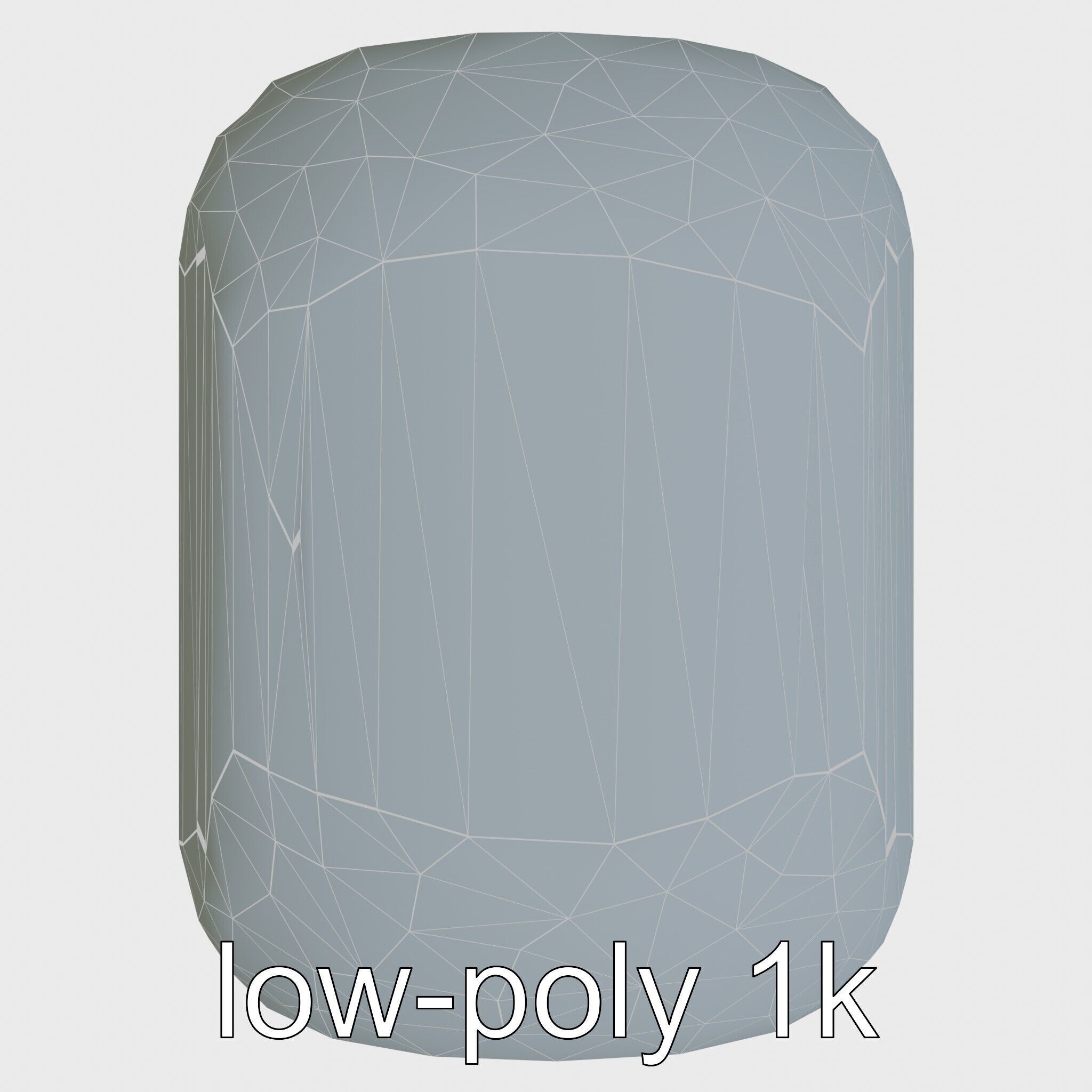 Echoid Glass Cylinder Voice Assistant with Floating Lights Low-poly 3D model_16