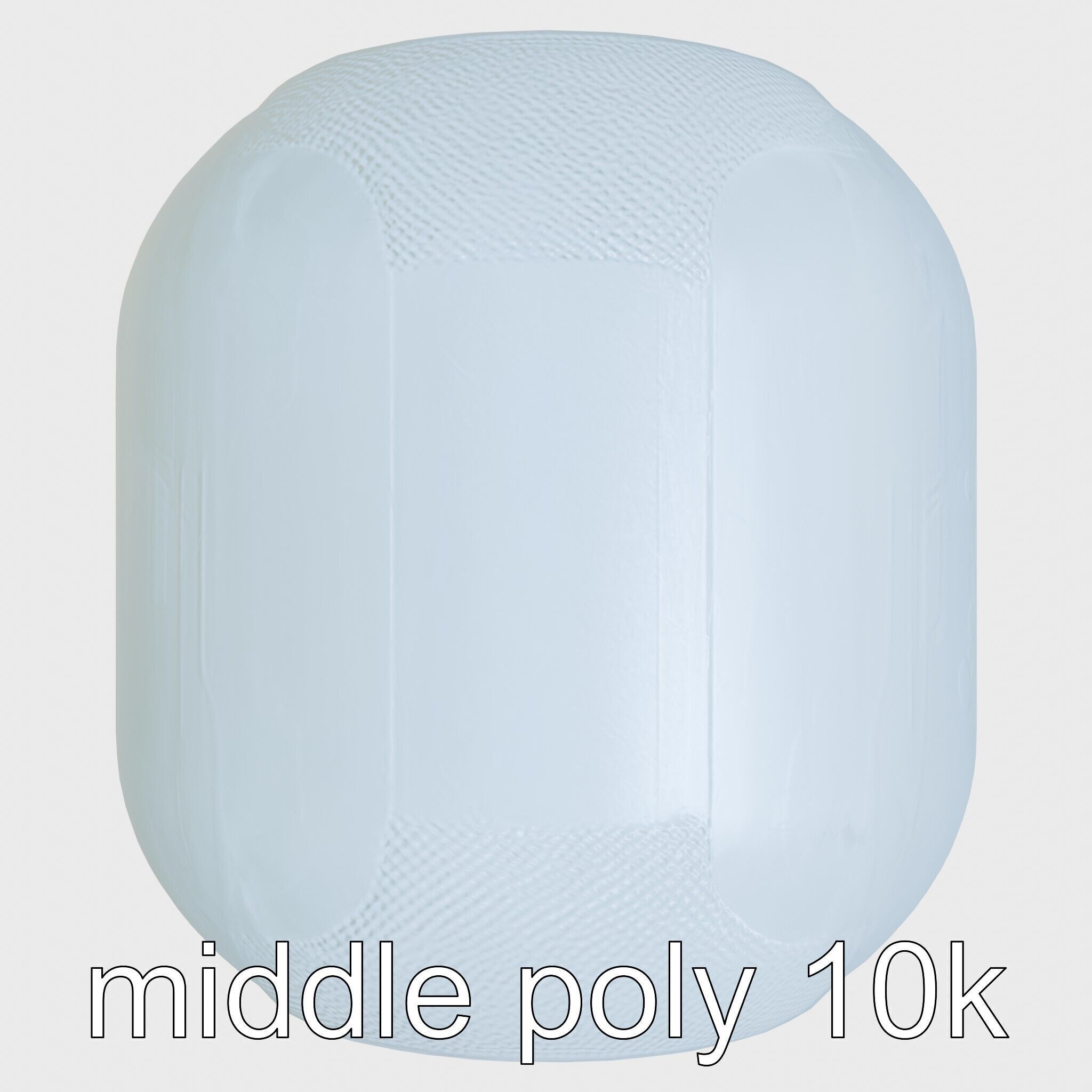 Echoid Glass Cylinder Voice Assistant with Floating Lights Low-poly 3D model_20