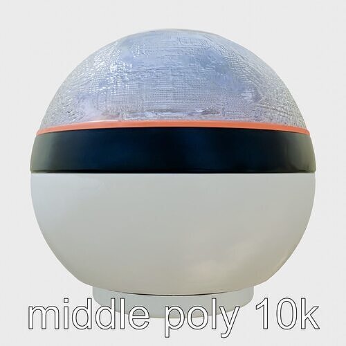 Futuristic Pulsar Voice Assistant Sphere Low-poly 3D model