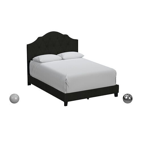 Pulaski Queen Scalloped Tufted Upholstered Bed Frame 3D model