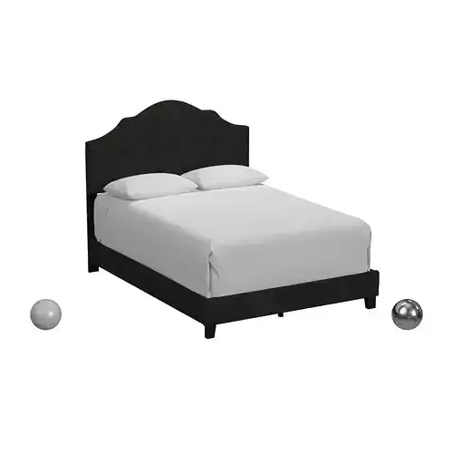 Pulaski Queen Scalloped Tufted Upholstered Bed Frame