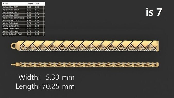 Turkish Bracelet 5mm  3D print model