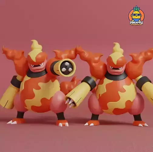 Pokemon - Magmortar with 2 poses