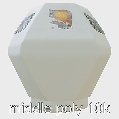 Hexagon Neon Voice Assistant Speaker Low-poly 3D model