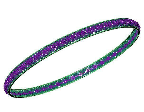 Indian Bracelet 3D print model_2