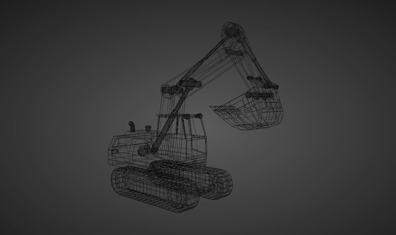 Crawler Excavator - Heavy Vehicle Free low-poly 3D model_12