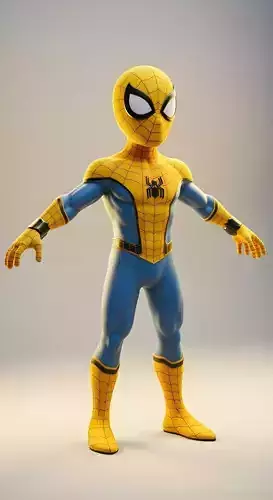 Yellow spiderman animated
