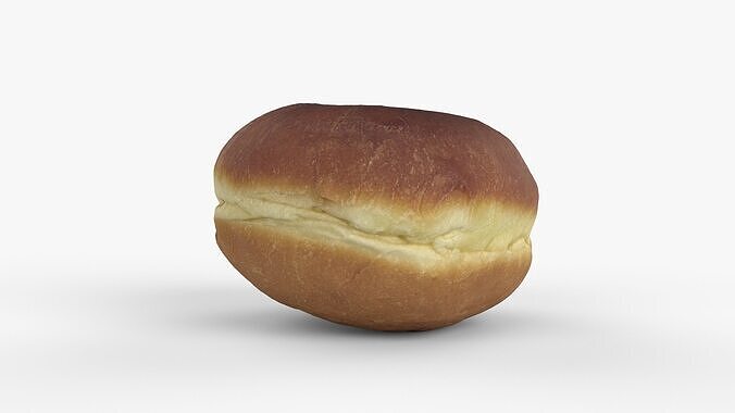 Photorealistic 3D scan of jelly donut or German Jam Doughnut Low-poly 3D model 7