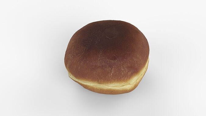 Photorealistic 3D scan of jelly donut or German Jam Doughnut Low-poly 3D model 6