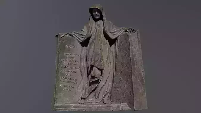 Dark Woman Low-poly 3D model