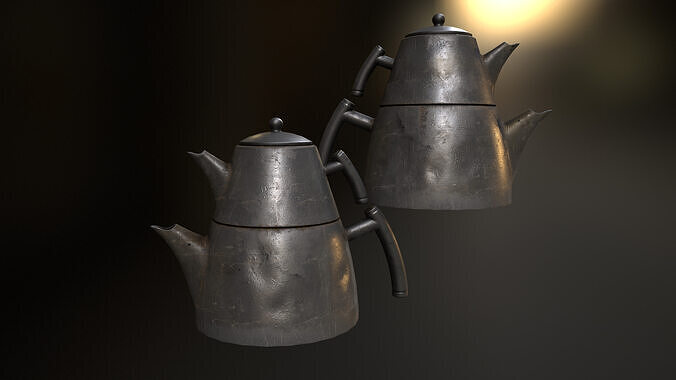 Teapot Game Ready  Low-poly 3D model