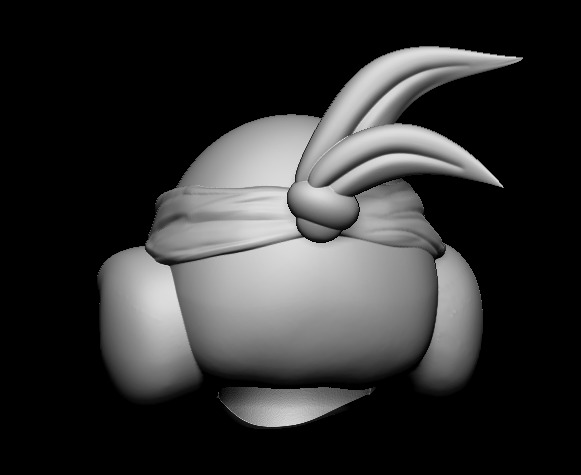 Ninja Turtle Head Sculpt - Mirage  Action Figure Head 3D print model_4