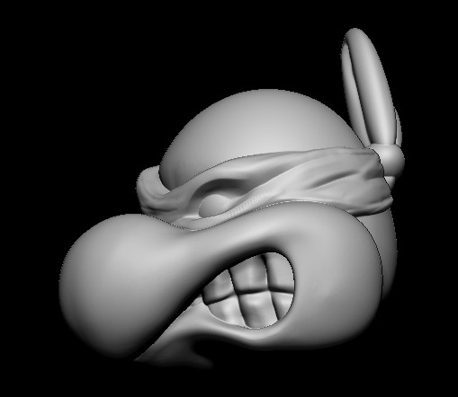 Ninja Turtle Head Sculpt - Mirage  Action Figure Head 3D print model_3