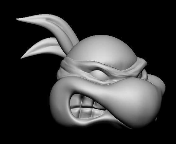 Ninja Turtle Head Sculpt - Mirage  Action Figure Head 3D print model_2