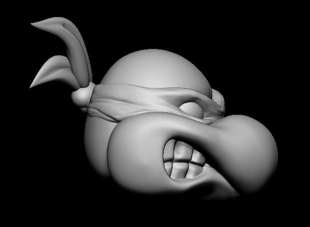 Ninja Turtle Head Sculpt - Mirage  Action Figure Head 3D print model_5