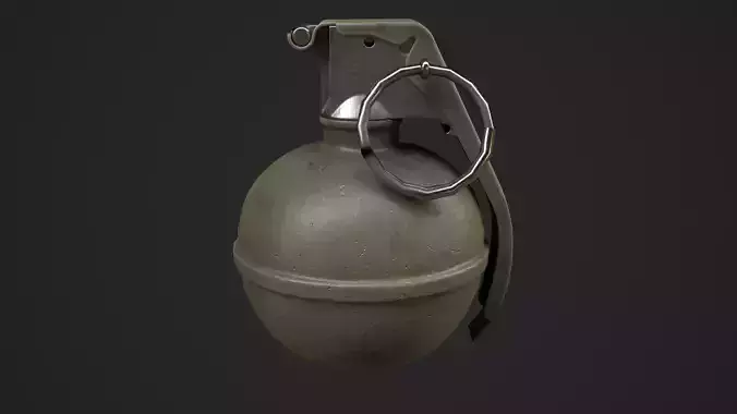 M67 Frag Grenade Low-poly 3D model