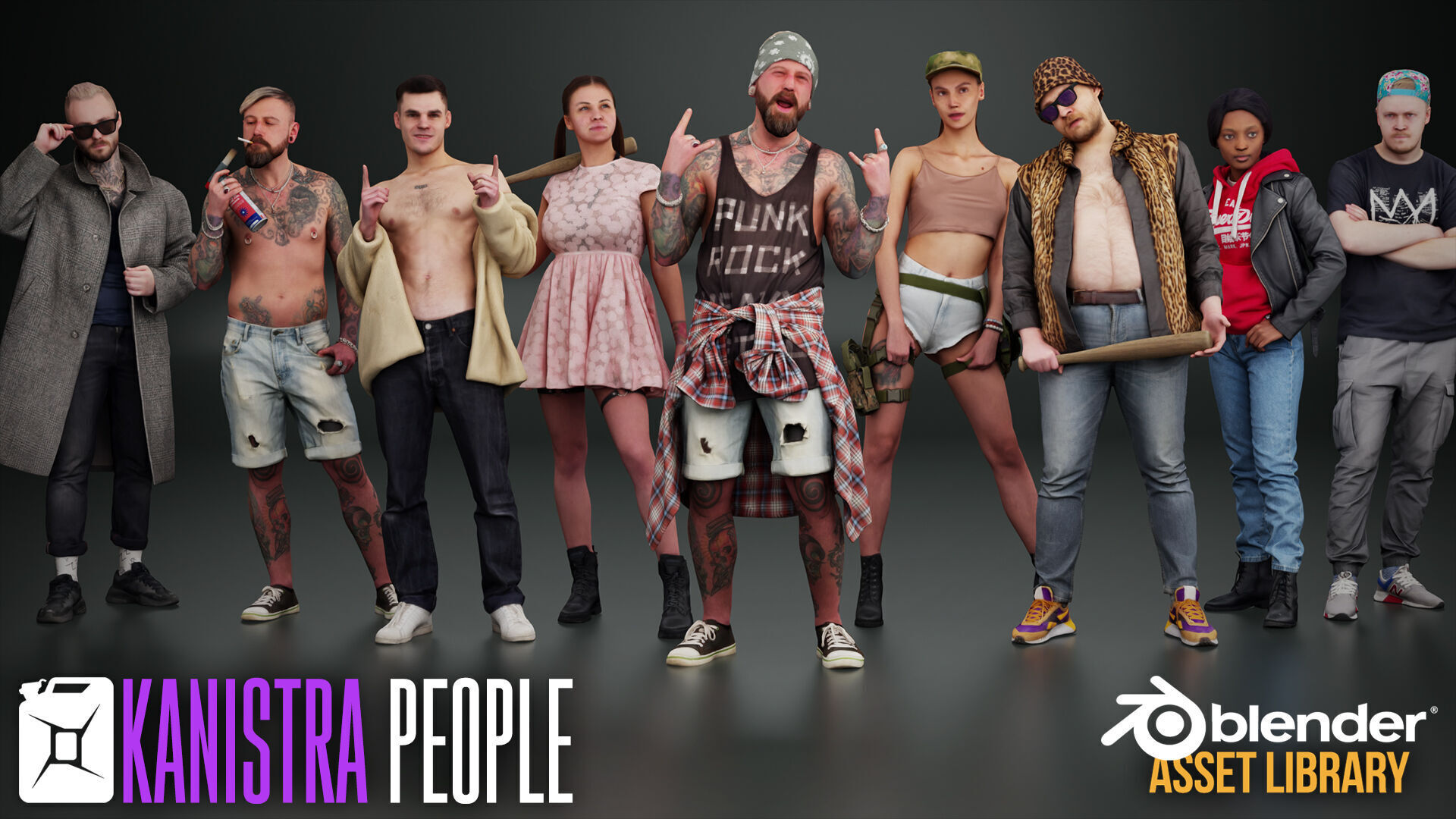 Kanistra People Asset Library Complete Pack 3D model_10