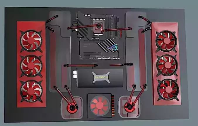 8Packs FRAME R8 Ultimate Gaming PC- High Poly 3D Model