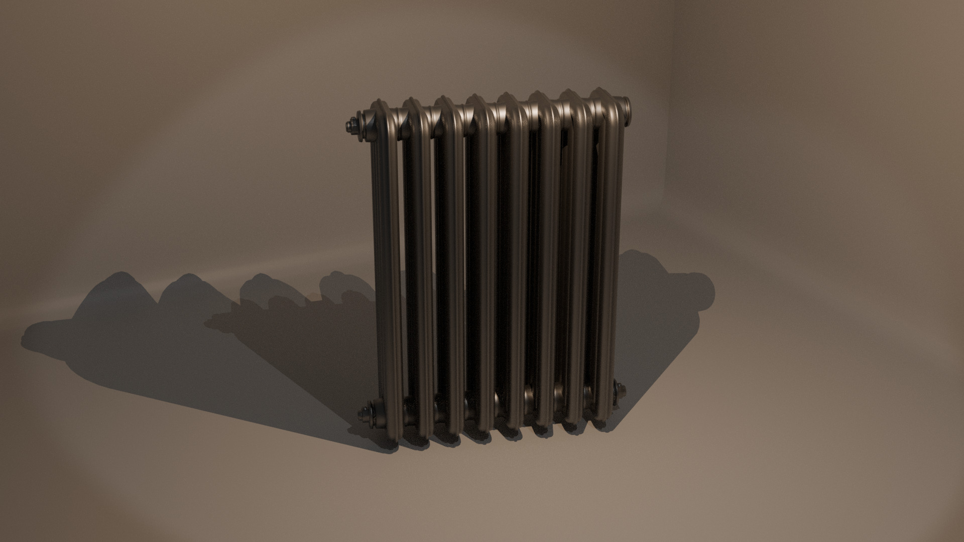 Vintage Radiator Low-poly 3D model_2