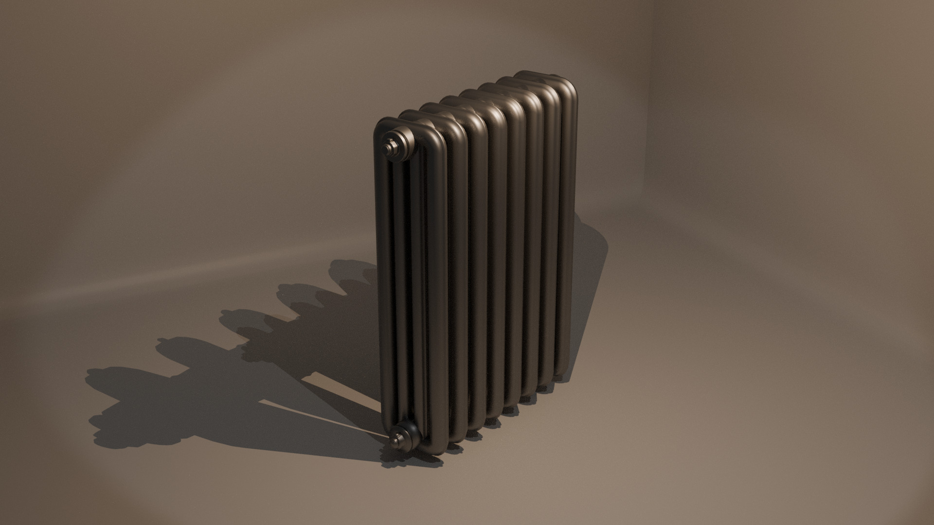 Vintage Radiator Low-poly 3D model_1