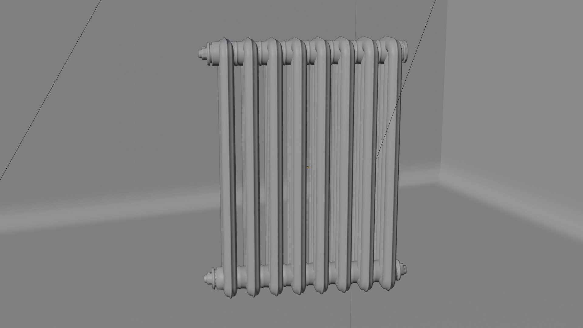 Vintage Radiator Low-poly 3D model_6