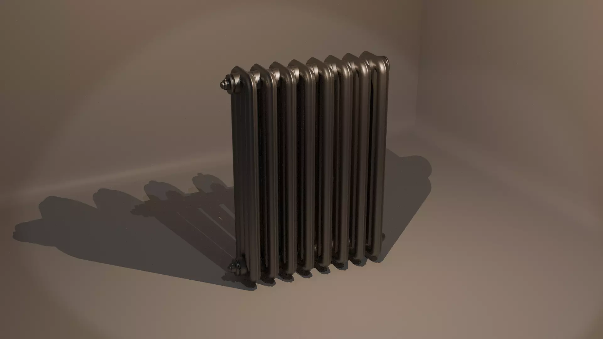 Vintage Radiator Low-poly 3D model_0