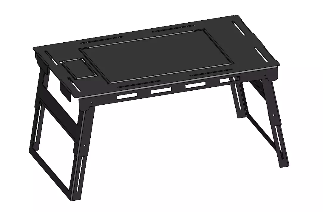 Camping folding storage rack with adjustable height 3D print model_0