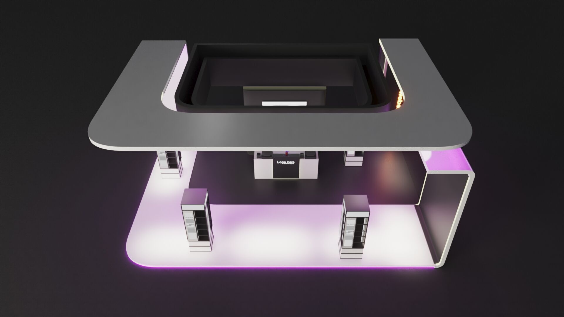 Modern Exhibition booth  3D model_4