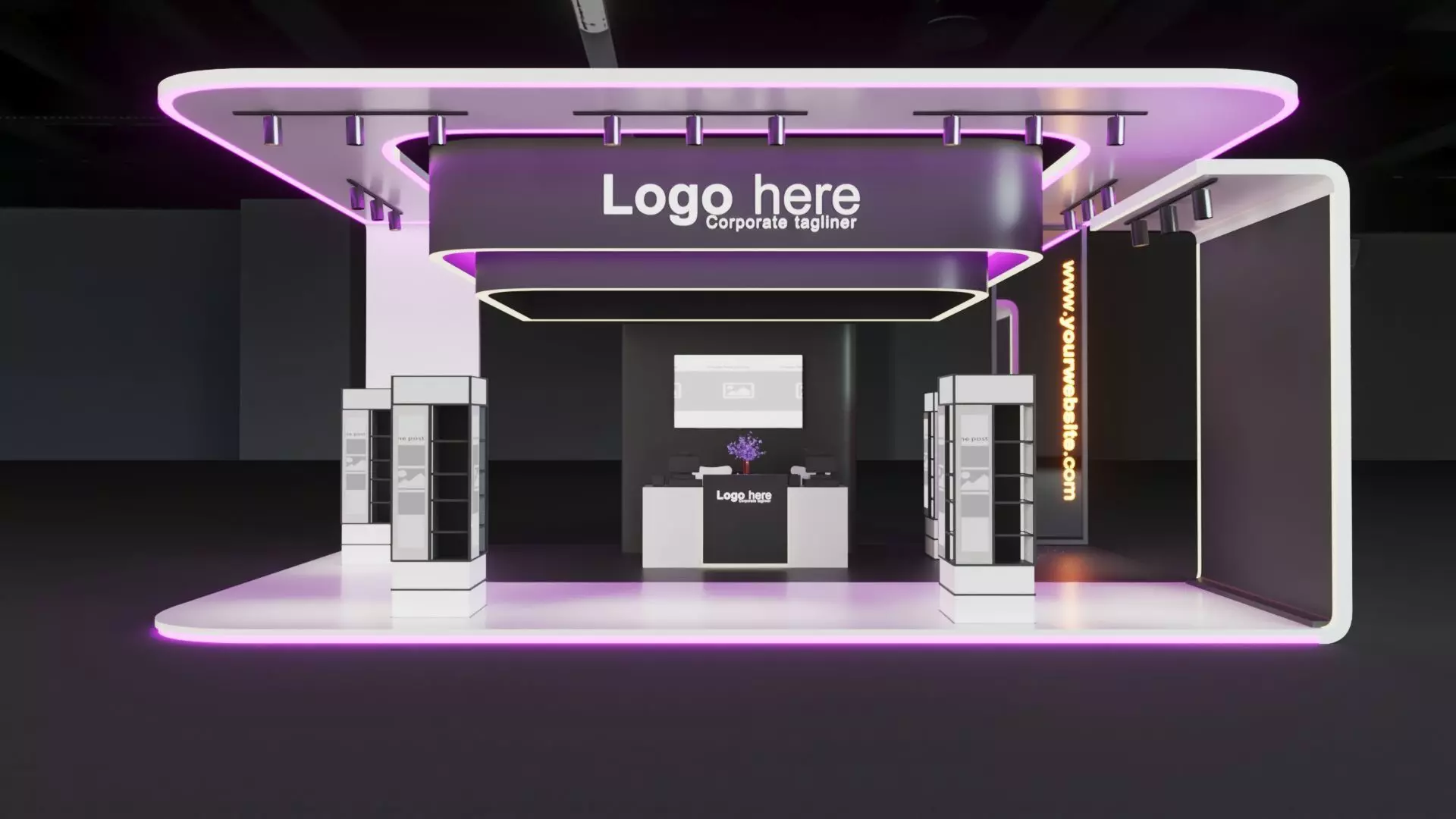 Modern Exhibition booth  3D model_0
