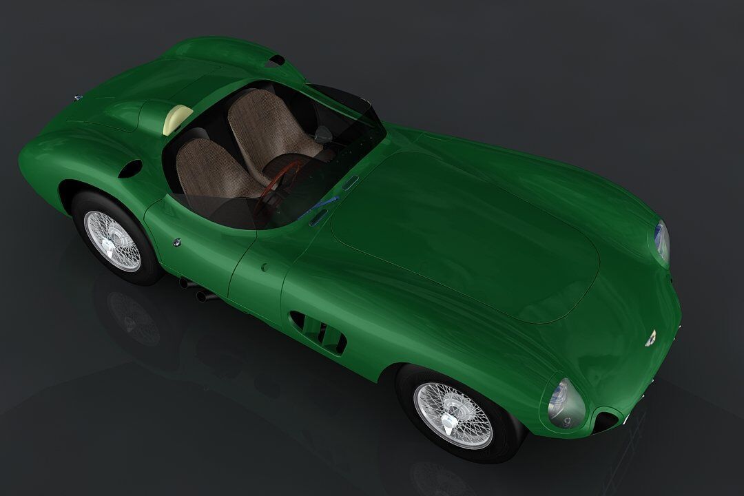 Aston Martin DBR1 Low-poly 3D model_2