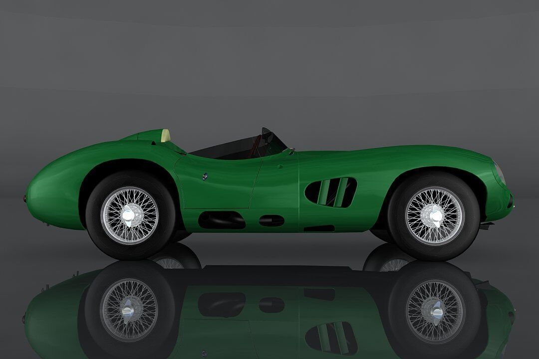 Aston Martin DBR1 Low-poly 3D model_3